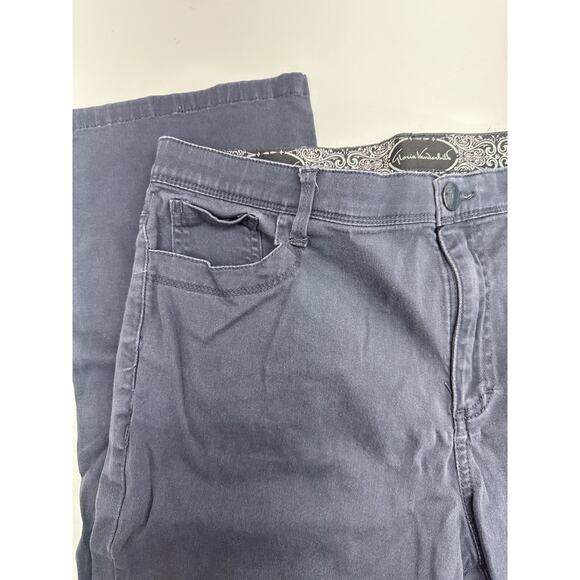 Gloria Vanderbilt Womens Pants Size 14 Missy Short Blue Kahki Dress Pants - Picture 2 of 11